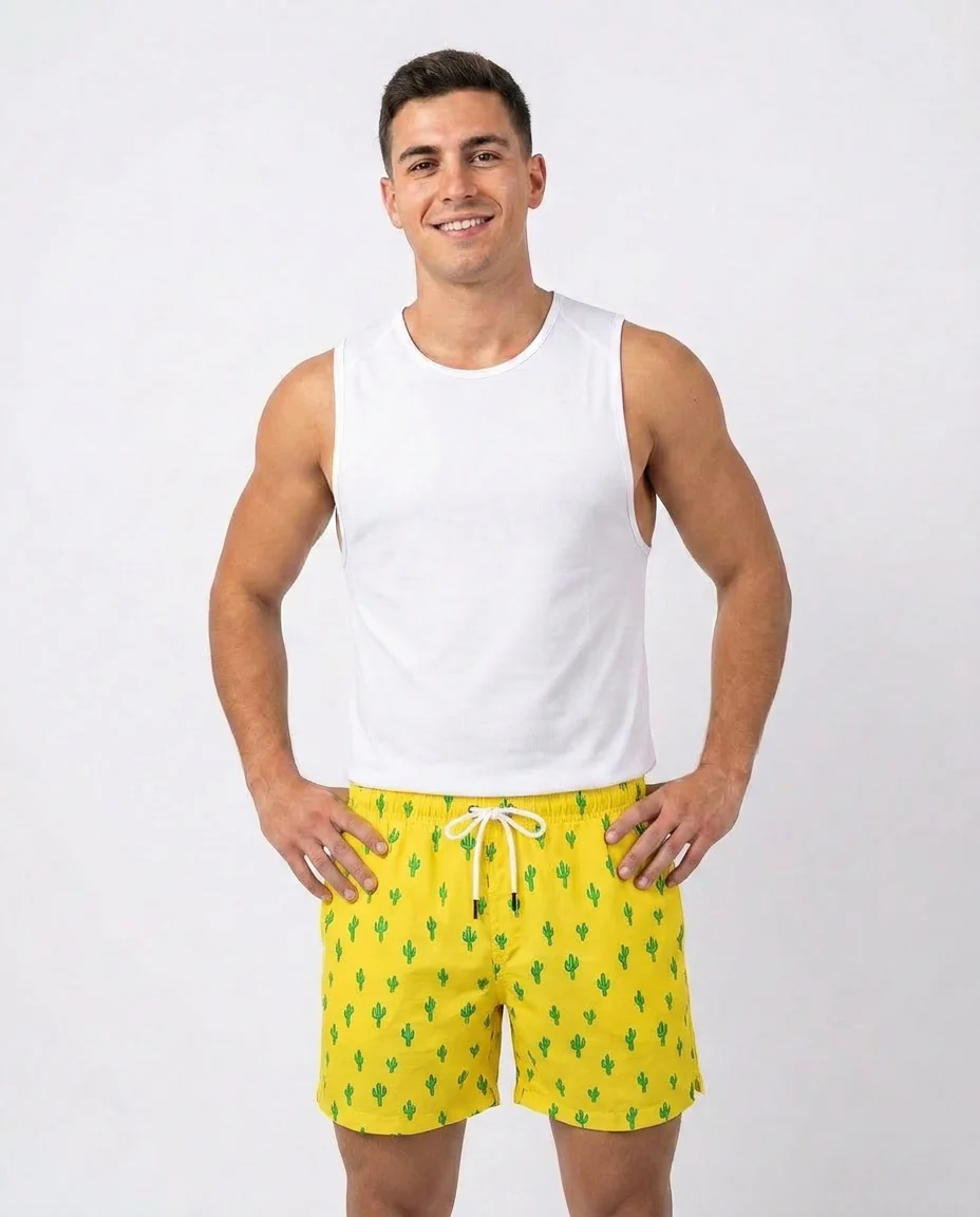 Men’s printed waterproof swim shorts - Image 22