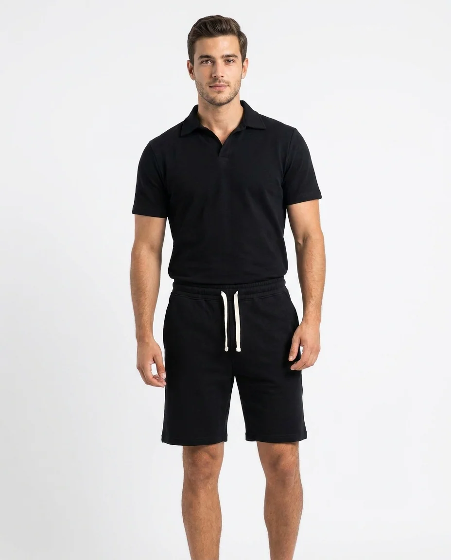 Men Plain Half Sleeves Polo T-shirt - Image 2