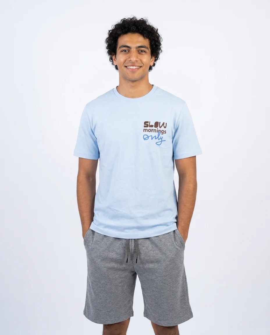 Men Printed Half Sleeves Pyjama W/short