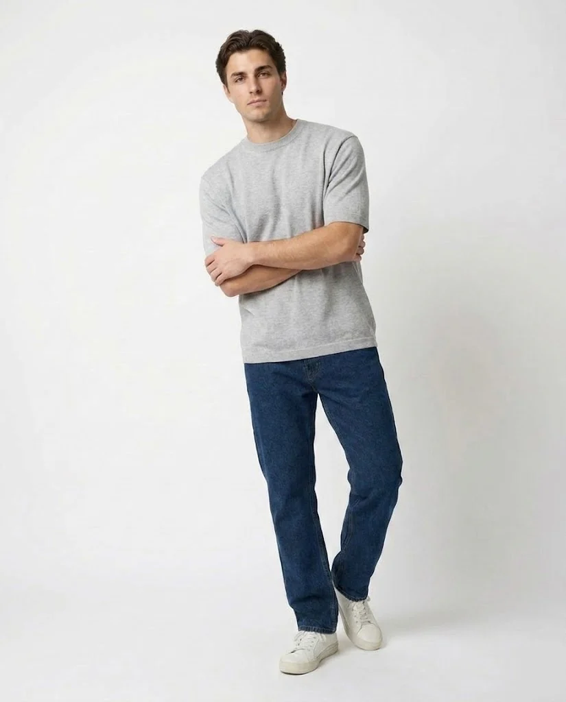Men Plain Half Sleeves T-Shirt - Image 3