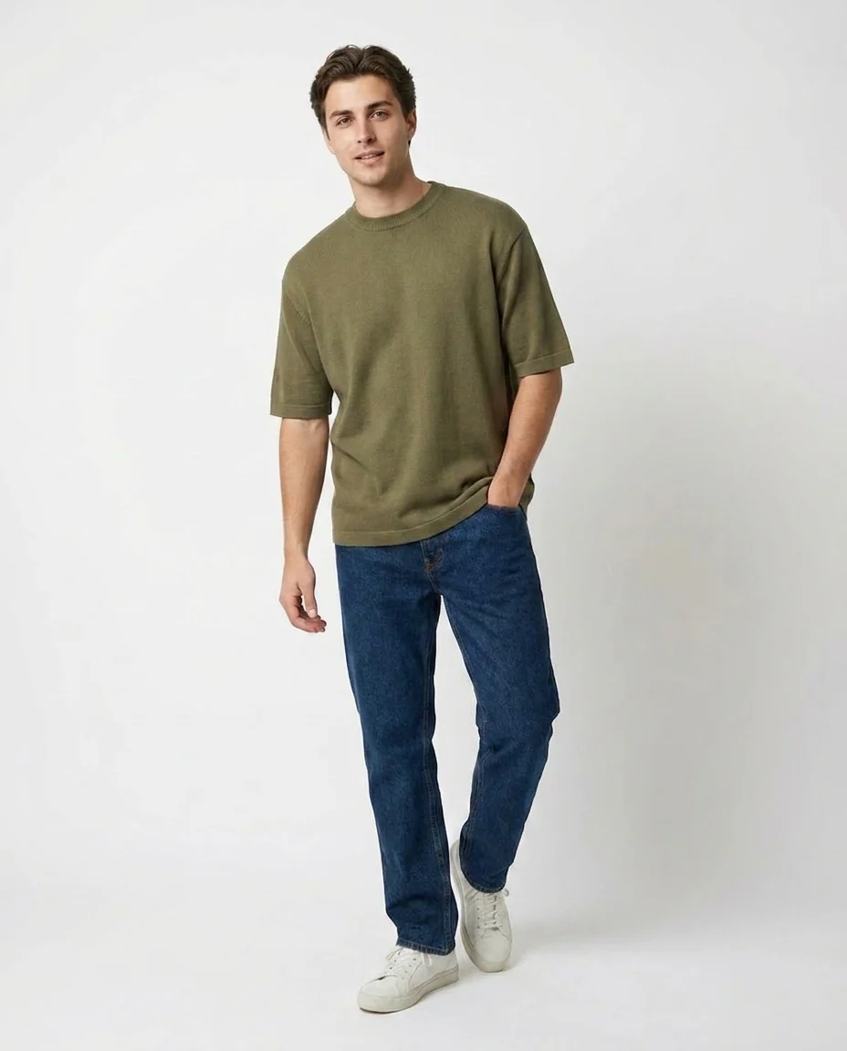 Men Plain Half Sleeves T-Shirt - Image 6