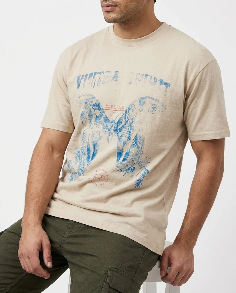 Men Printed Half Sleeves T-shirt Over Size - Image 3