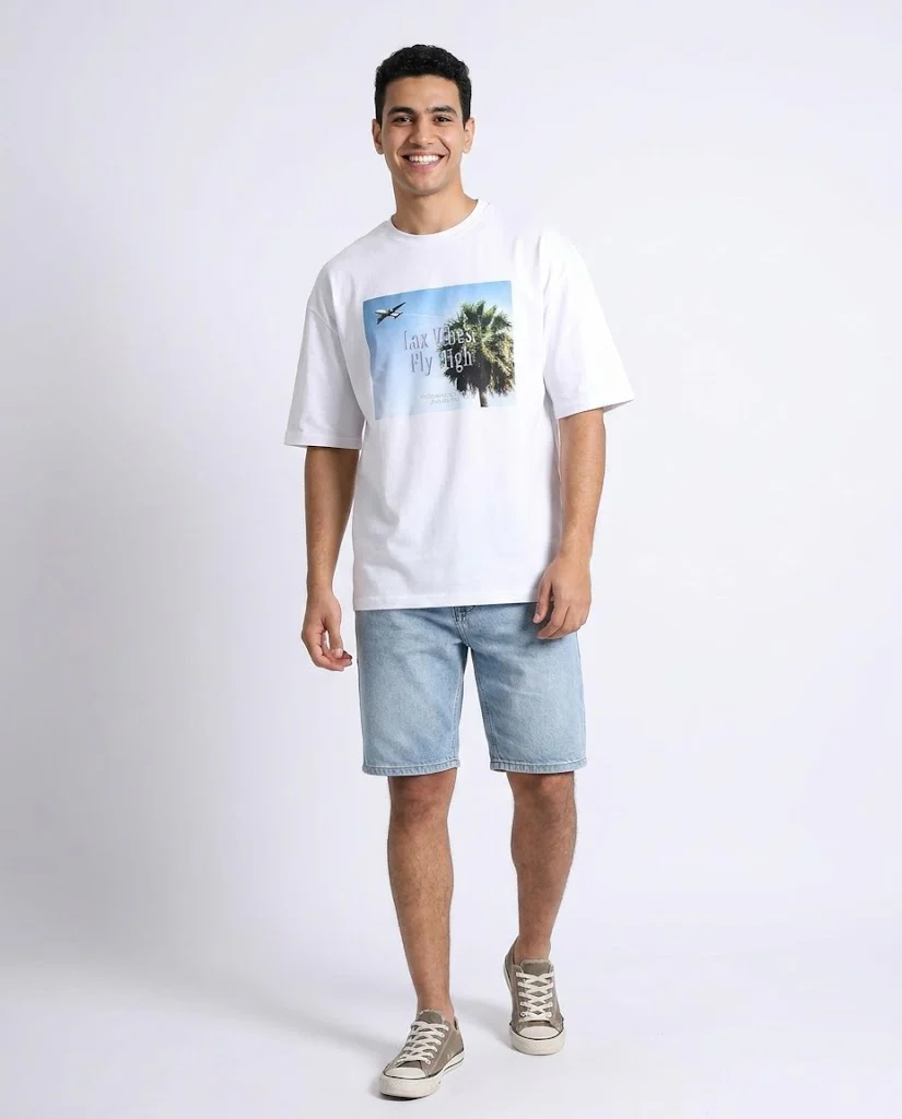 MEN PRINTED LAX VIBES OVER SIZE T-SHIRT - Image 2