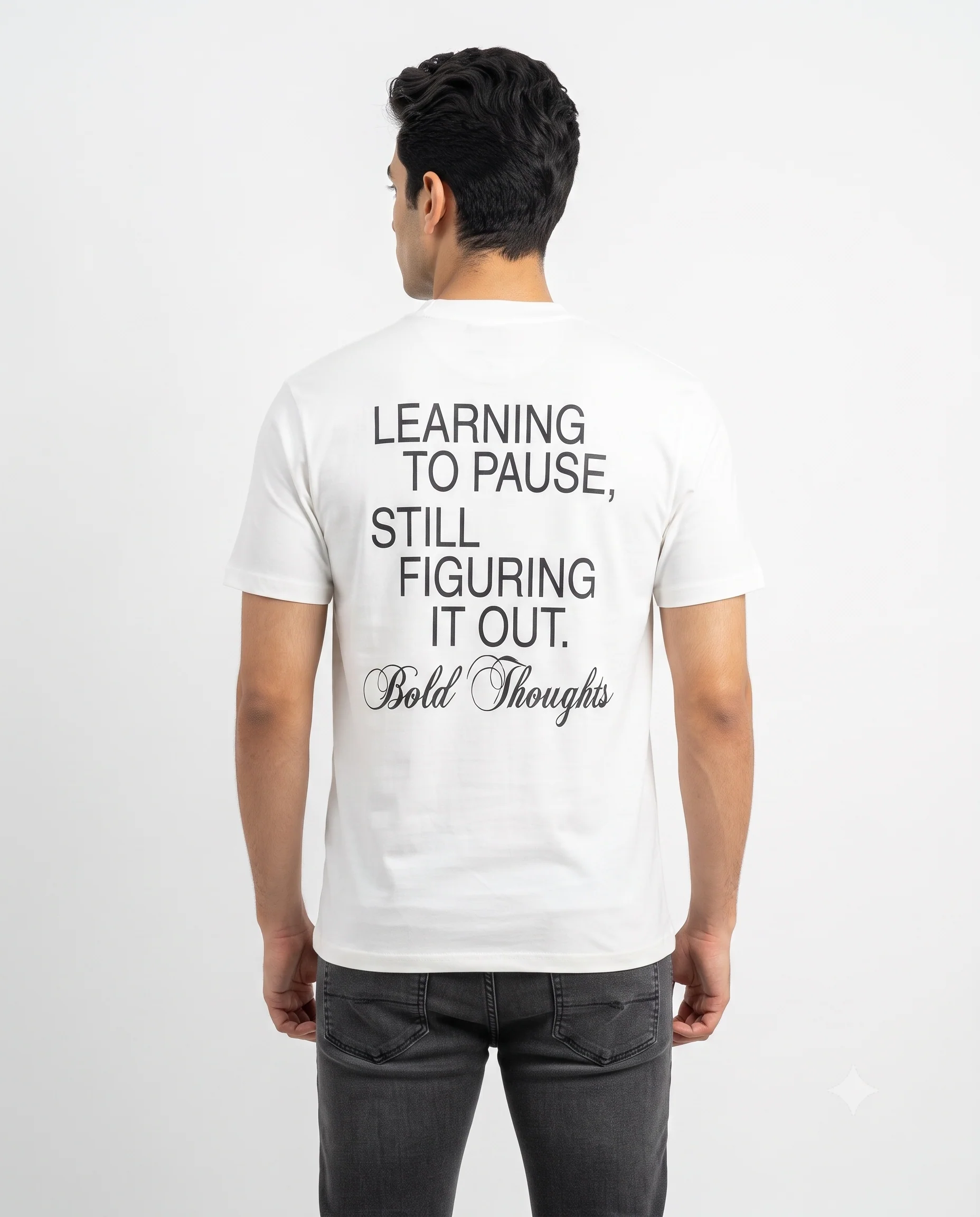 Men Printed Learning Half Sleeves T-shirt