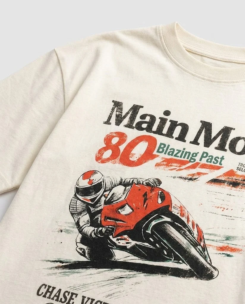 Men Printed Main Moto T-shirt Half Sleeves - Image 4