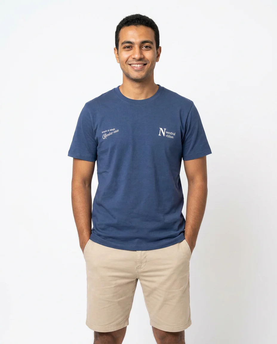 Men Printed Neutral Half Sleeves T-shirt - Image 2