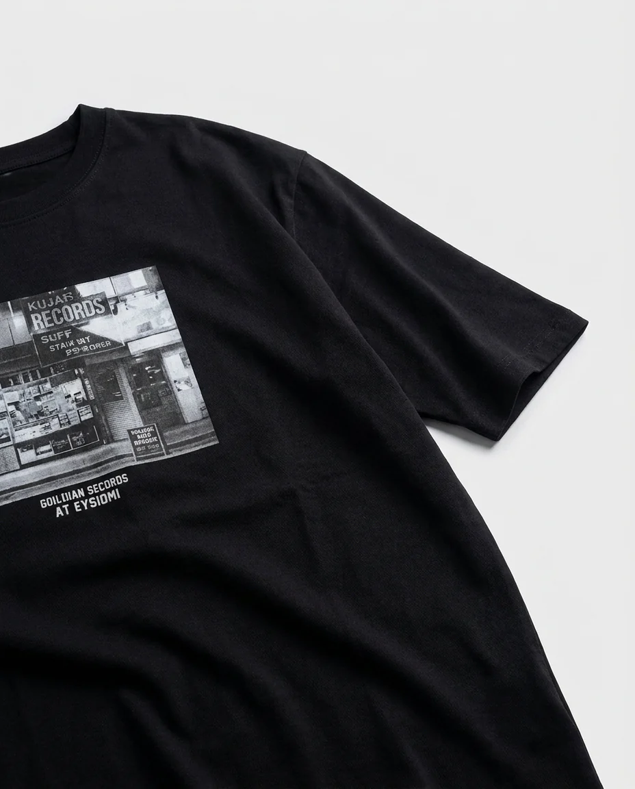 Men Printed Records Half Sleeves T-shirt - Image 3
