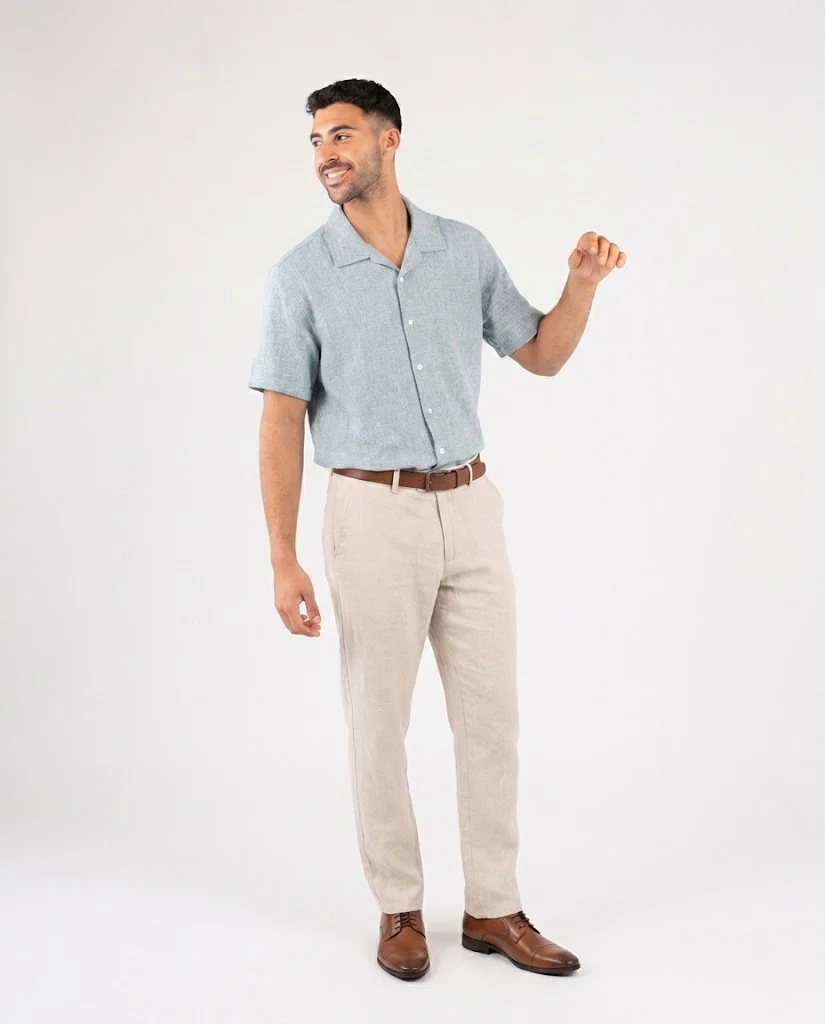 Men Smart Fit Half-Sleeve Tennis Casual Shirt - Image 3