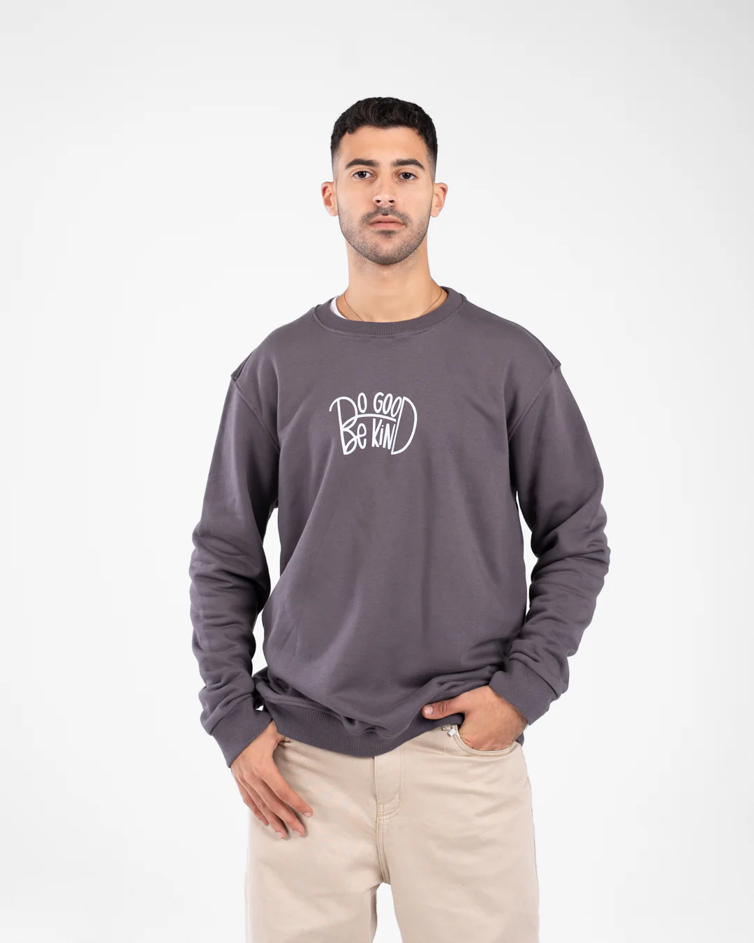 Men round neck oversized sweater - Image 4