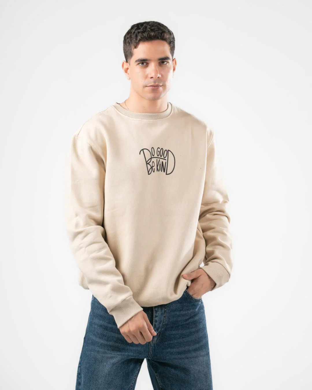 Men round neck oversized sweater - Image 5