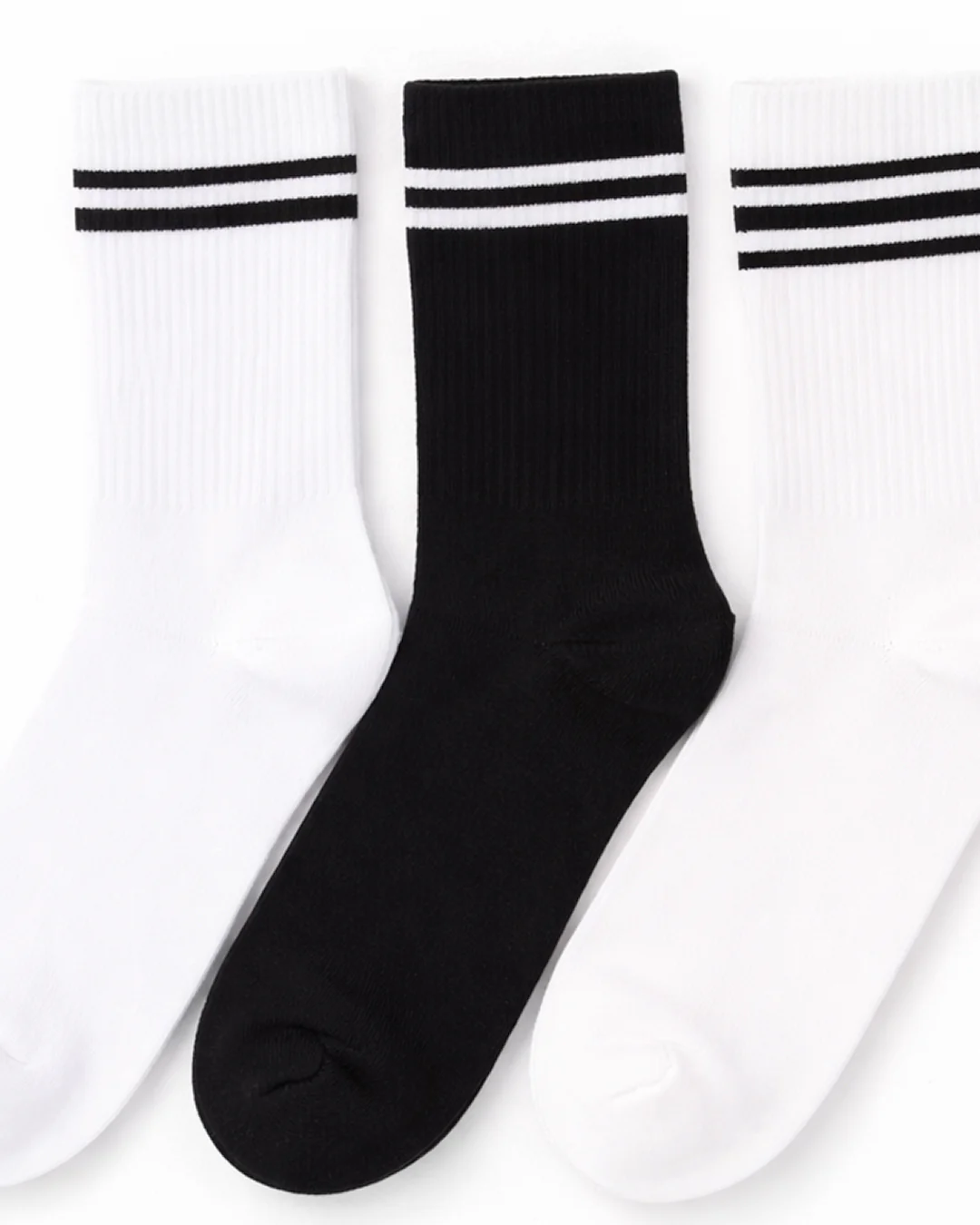 Men Stripped Long Leg Cotton Socks Pack3 - Image 2