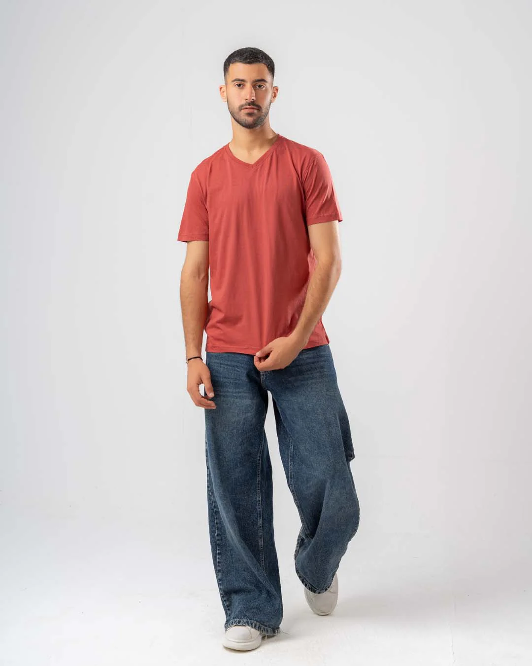 Men V-Neck Half-Sleeves T-Shirt - Image 12