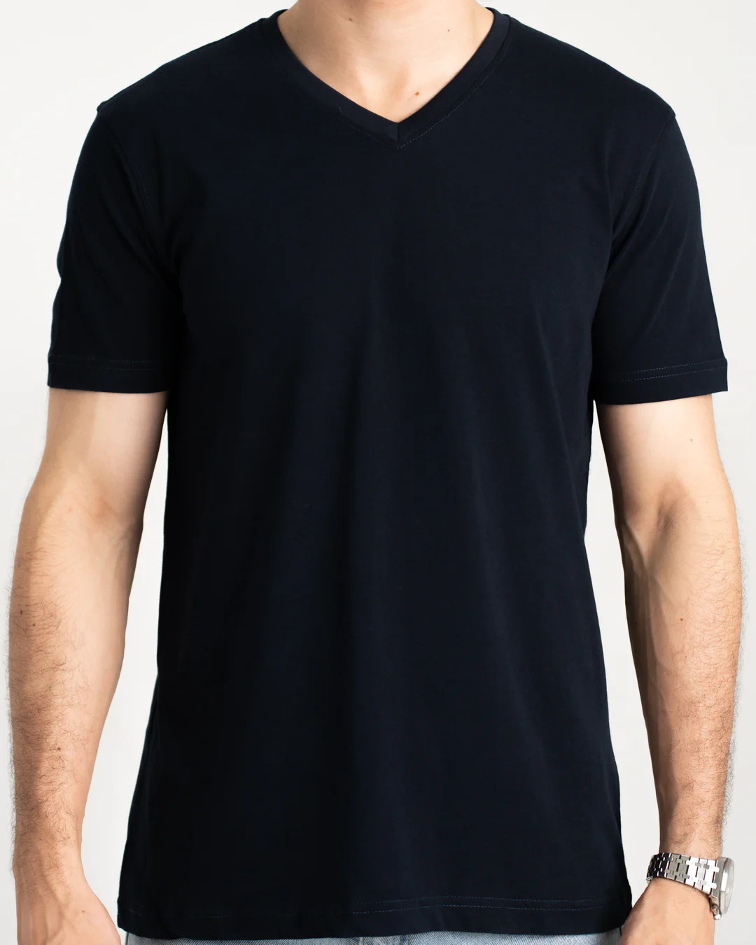 Men V-Neck Half-Sleeves T-Shirt - Image 2