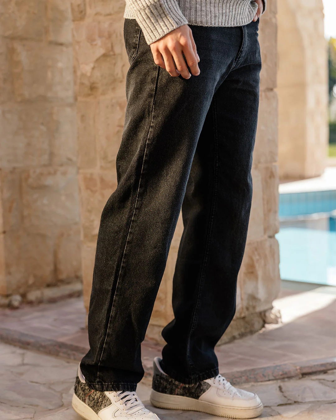 Men Wide Leg Jeans - Image 9