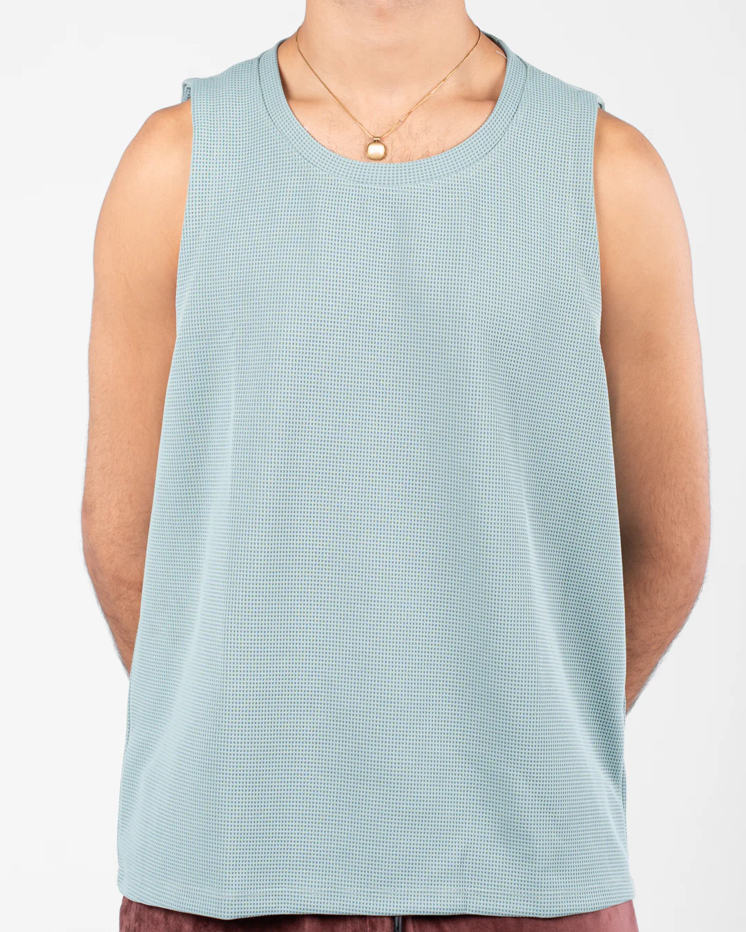 Men Sleeveless Pattern T-shirt - Image 3