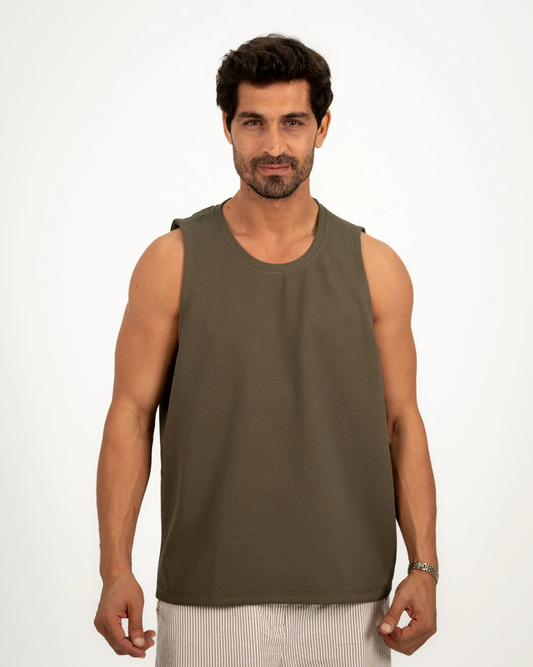 Men Sleeveless Pattern T-shirt - Image 5
