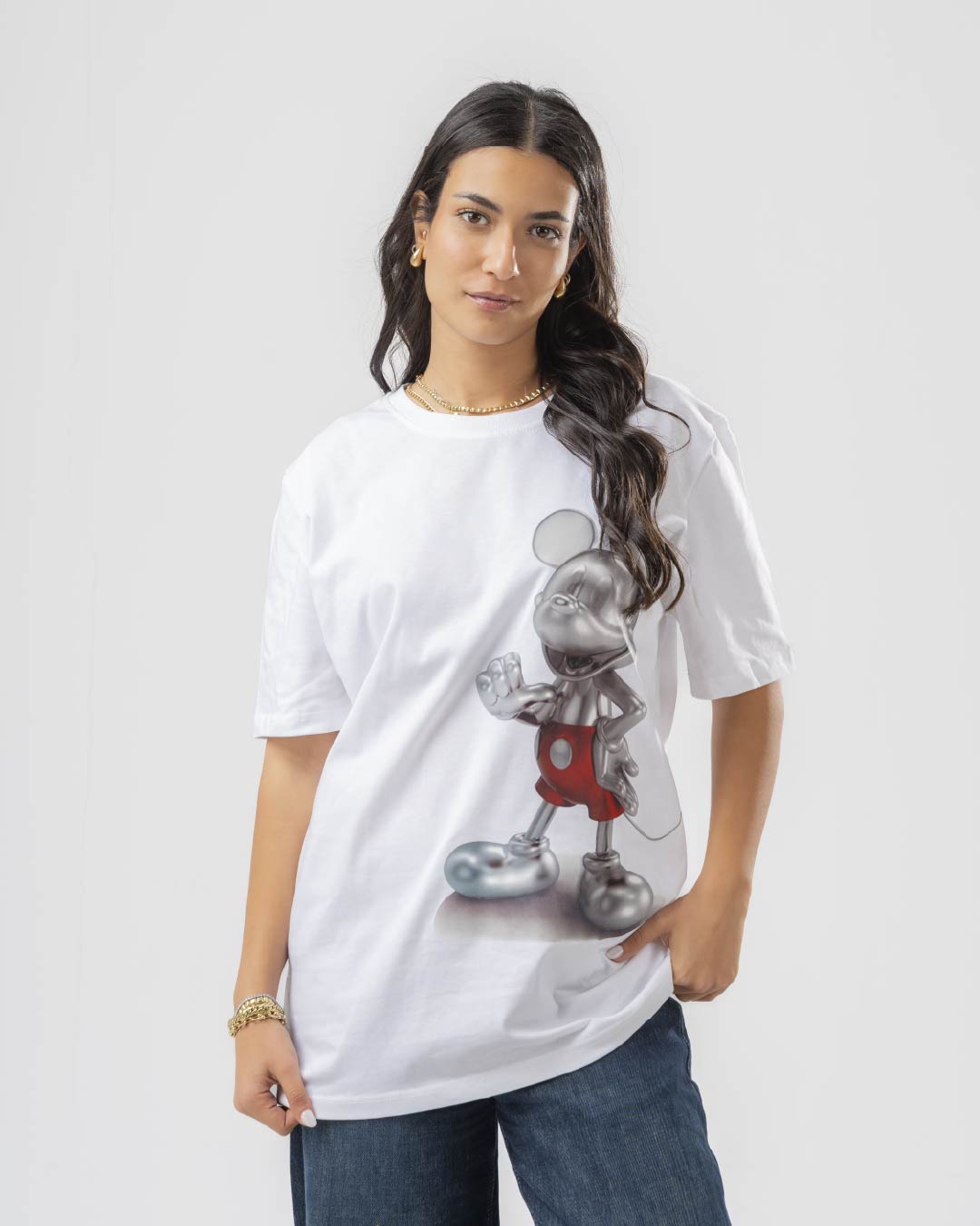 Oversized Women T-Shirt Disney Printed