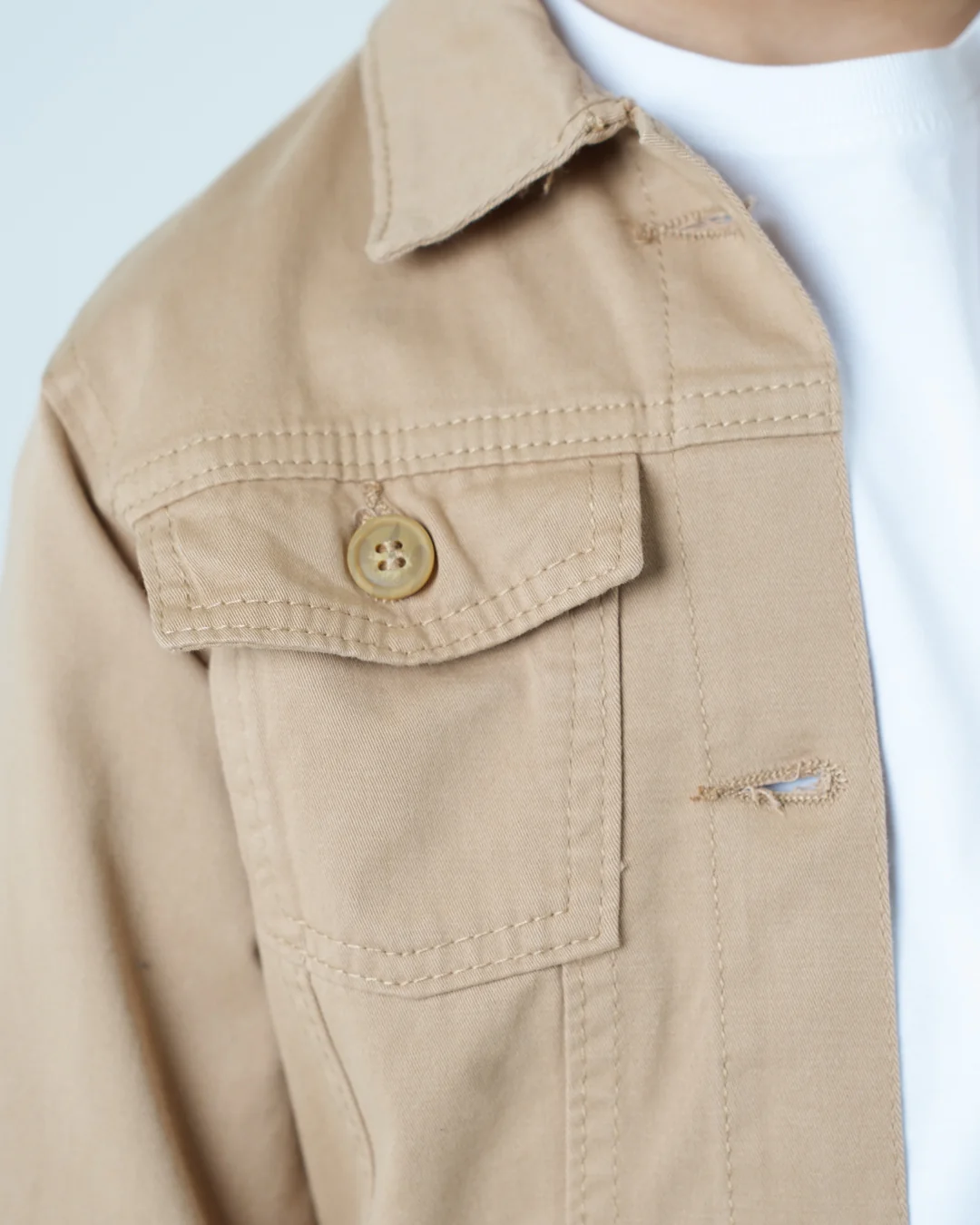 Plain Button OverShirt - Image 4
