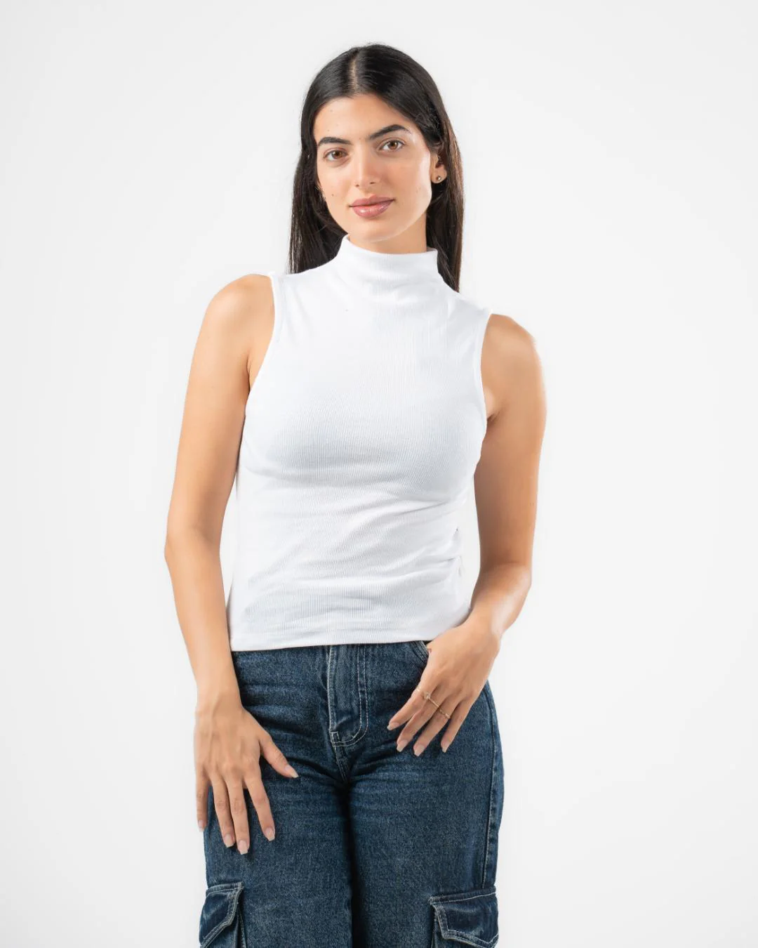 Ribbed Thick Strap Basic Top - Image 13