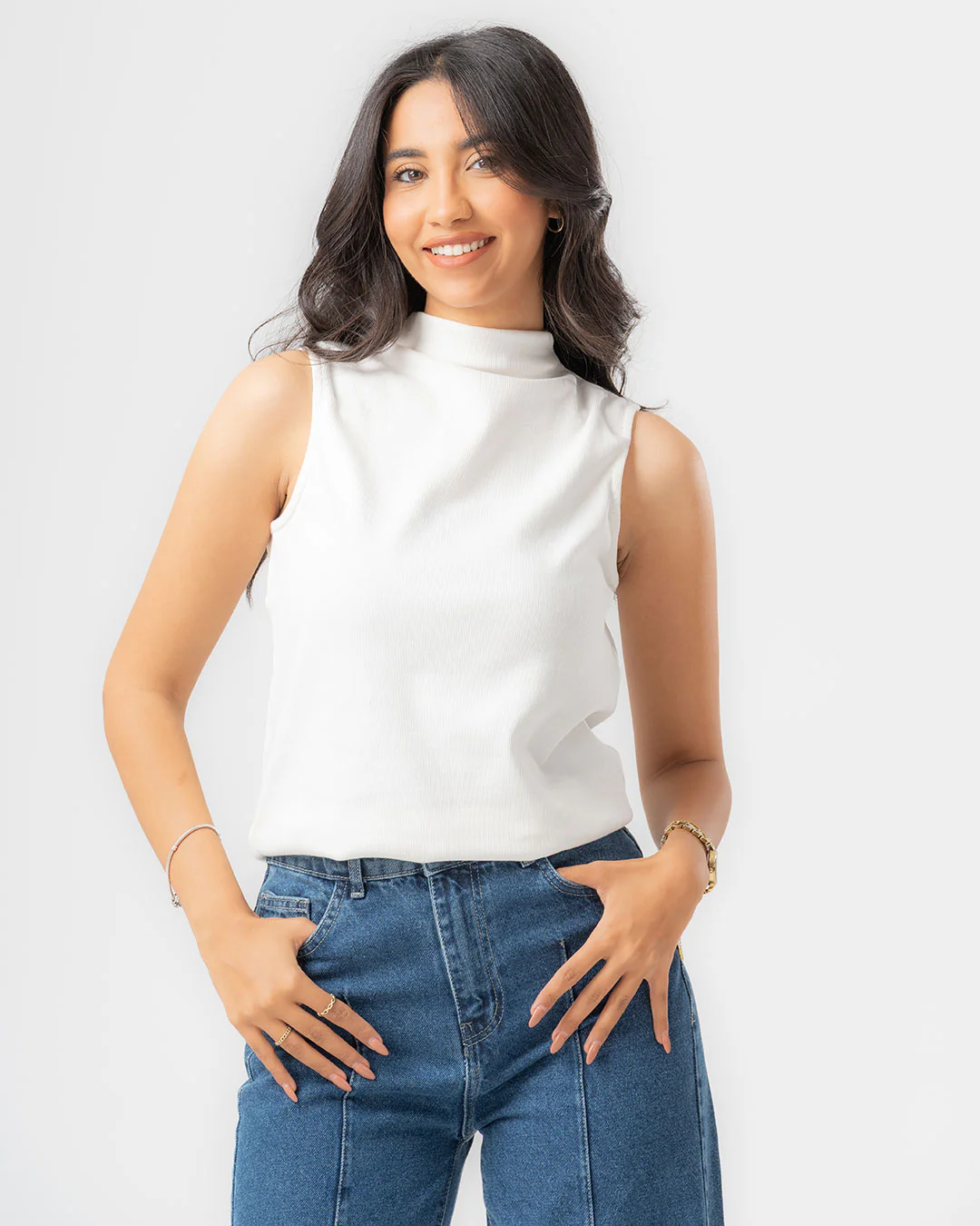 Ribbed Thick Strap Basic Top - Image 5