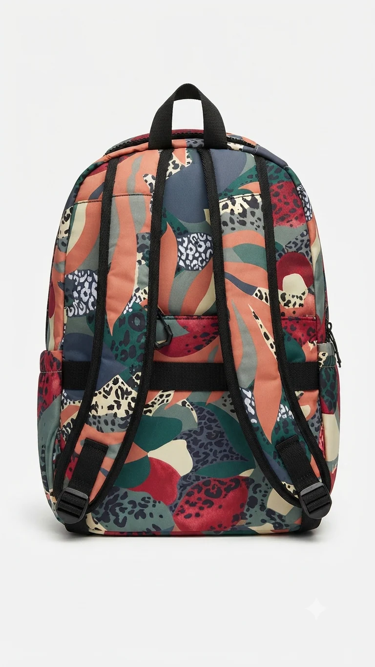 Boho-Chic Printed Backpack - Image 2