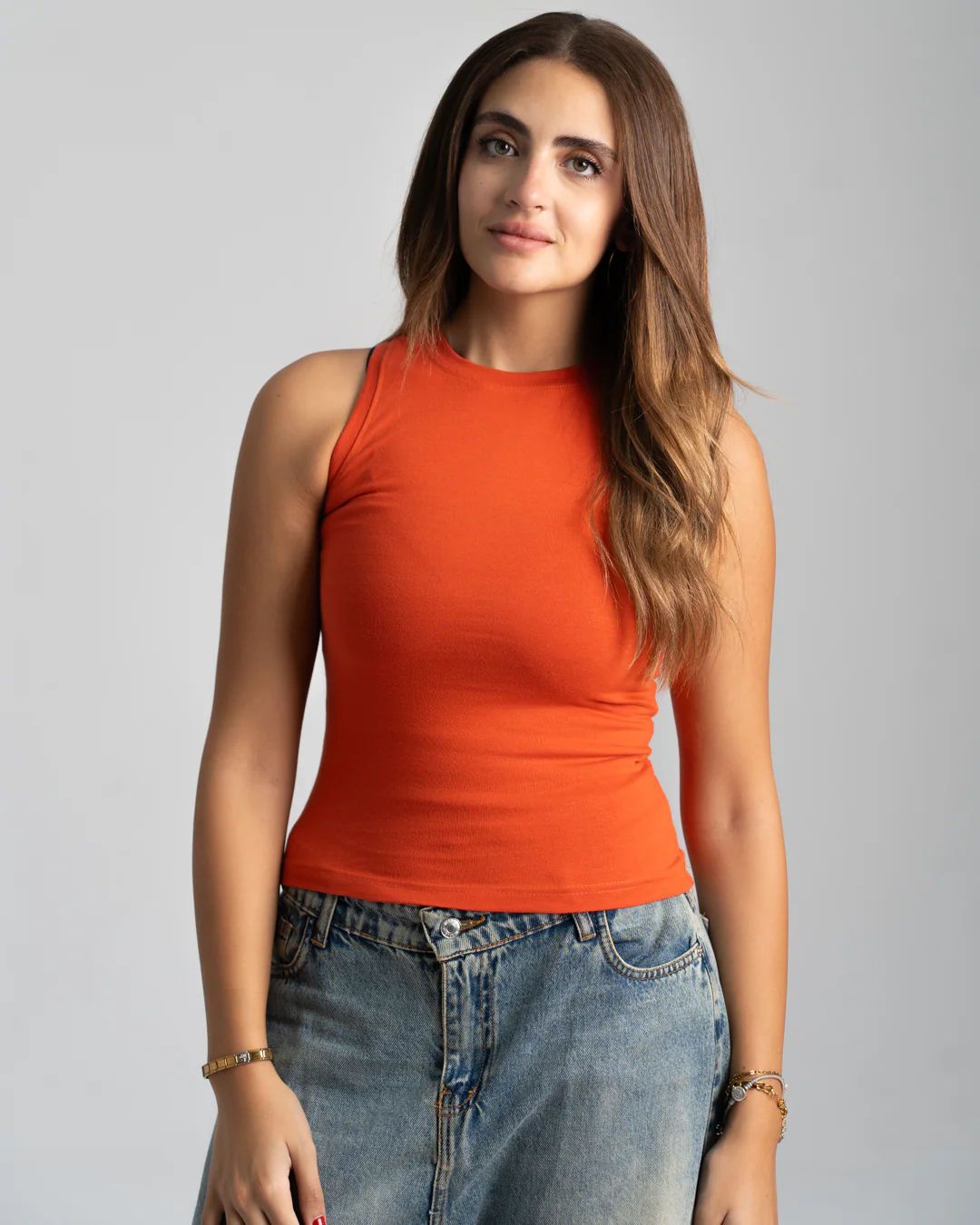 Sleeveless Womens Basic T-shirt - Image 11