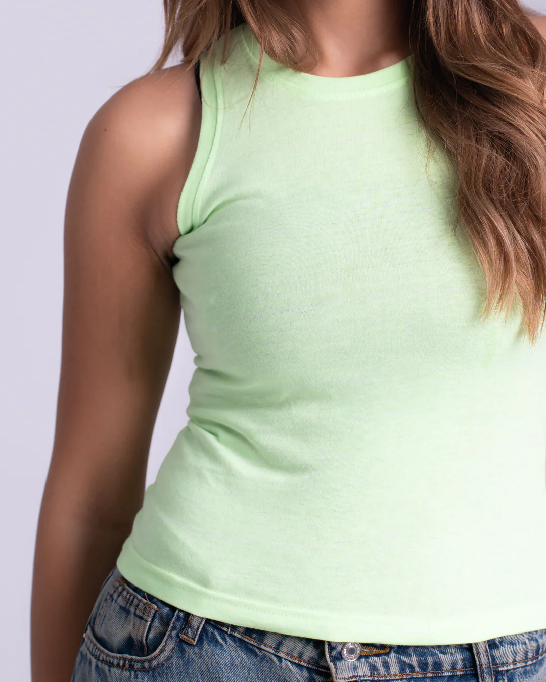 Sleeveless Womens Basic T-shirt - Image 20