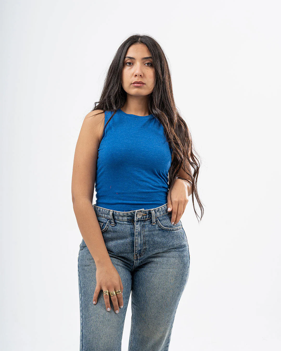 Sleeveless Womens Basic T-shirt - Image 28