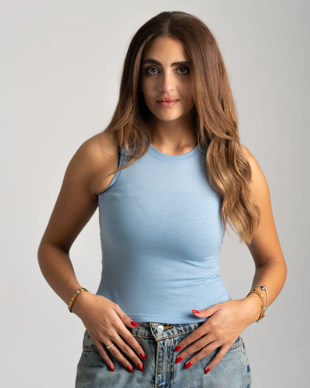 Sleeveless Womens Basic T-shirt - Image 5