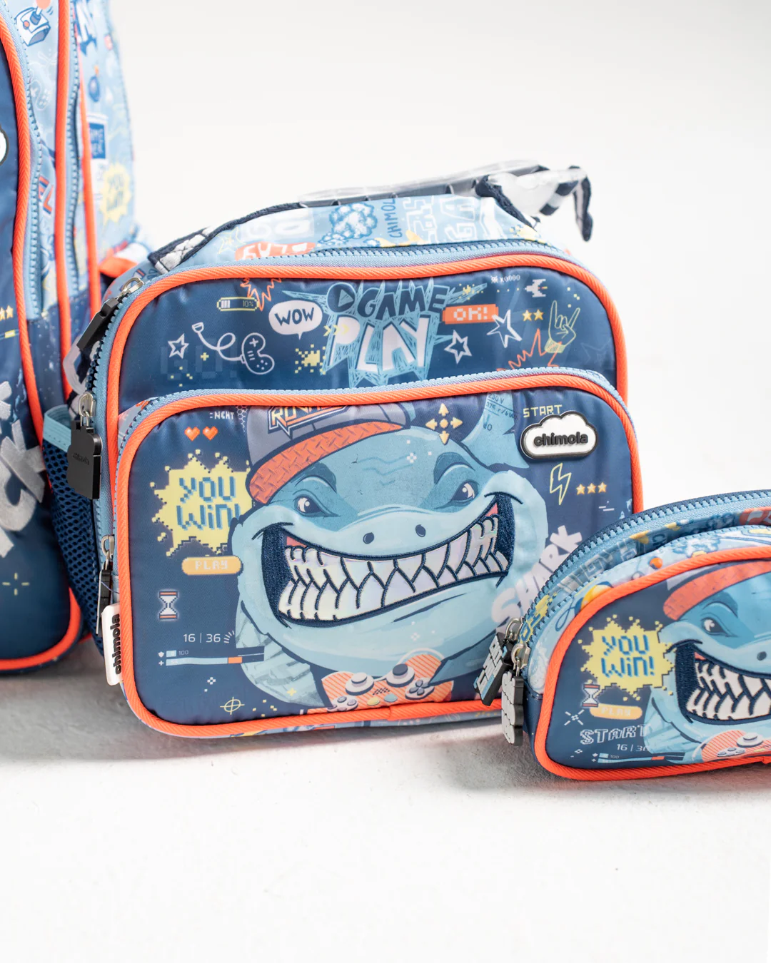 Smily Shark Backpack Set - Image 2