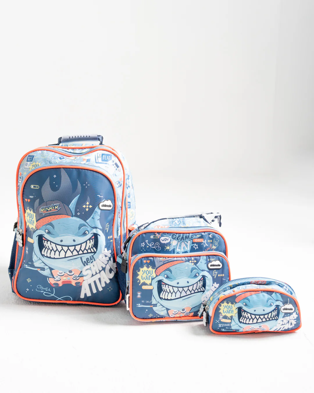 Smily Shark Backpack Set - Image 3