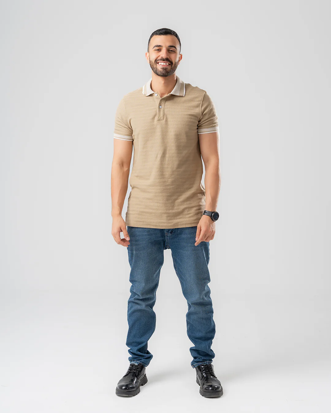 Striped Pattern Polo - Image 2