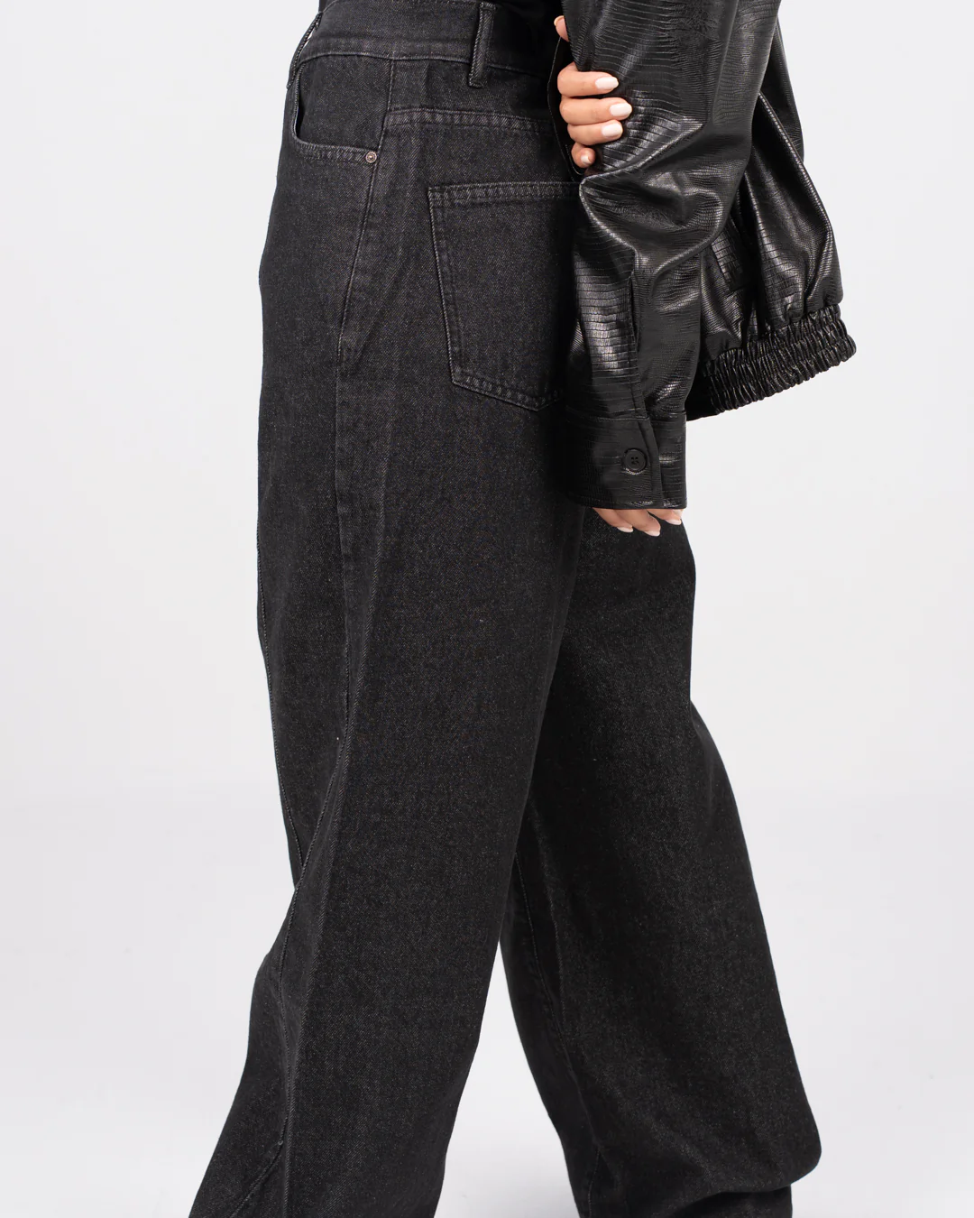 Wide Leg Denim Pants - Image 12