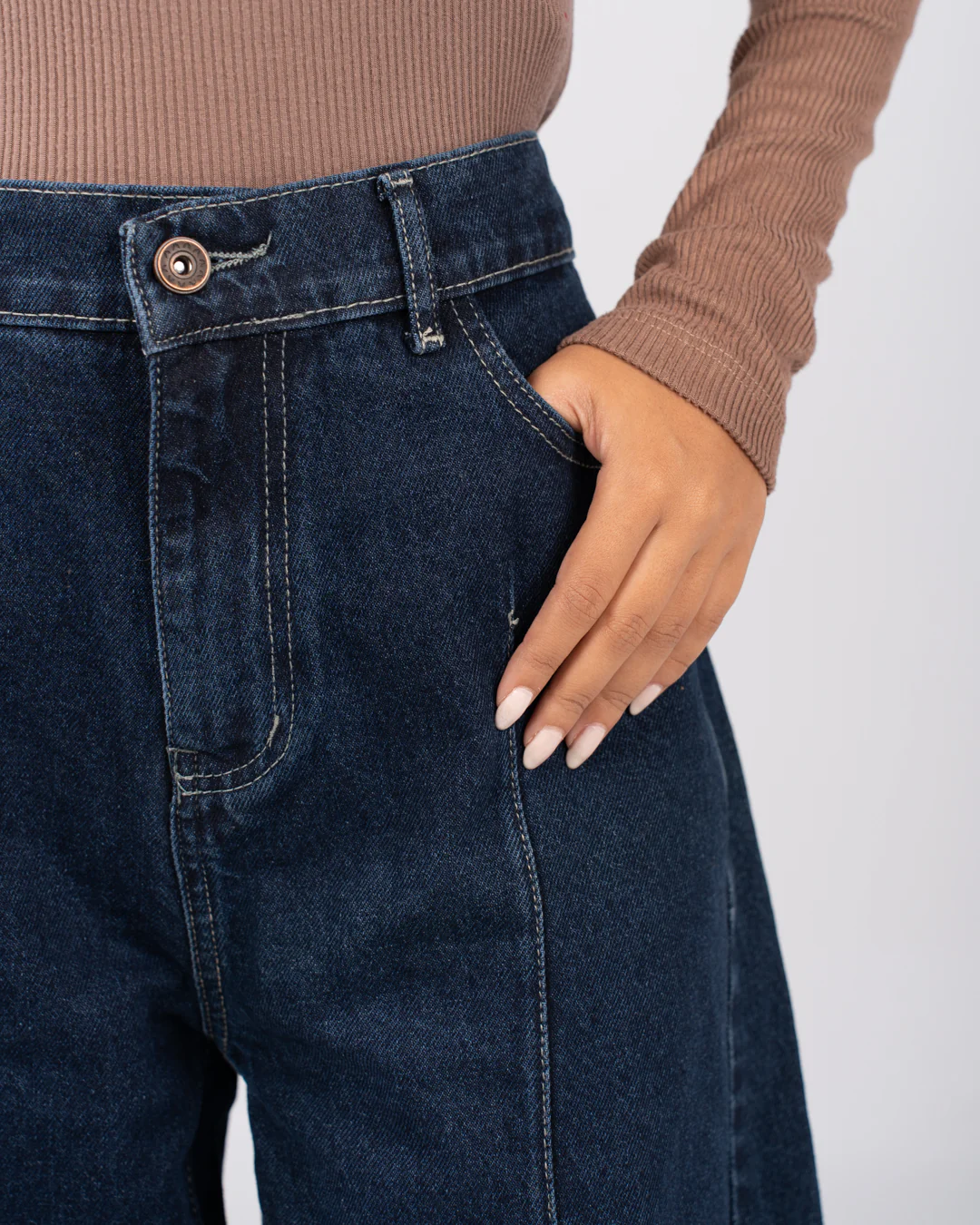 Wide Leg Denim Pants - Image 8