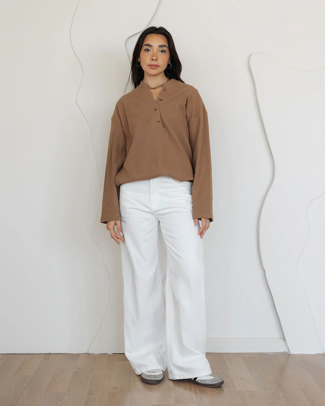 Women Gabardine Wide Leg Pants - Image 11