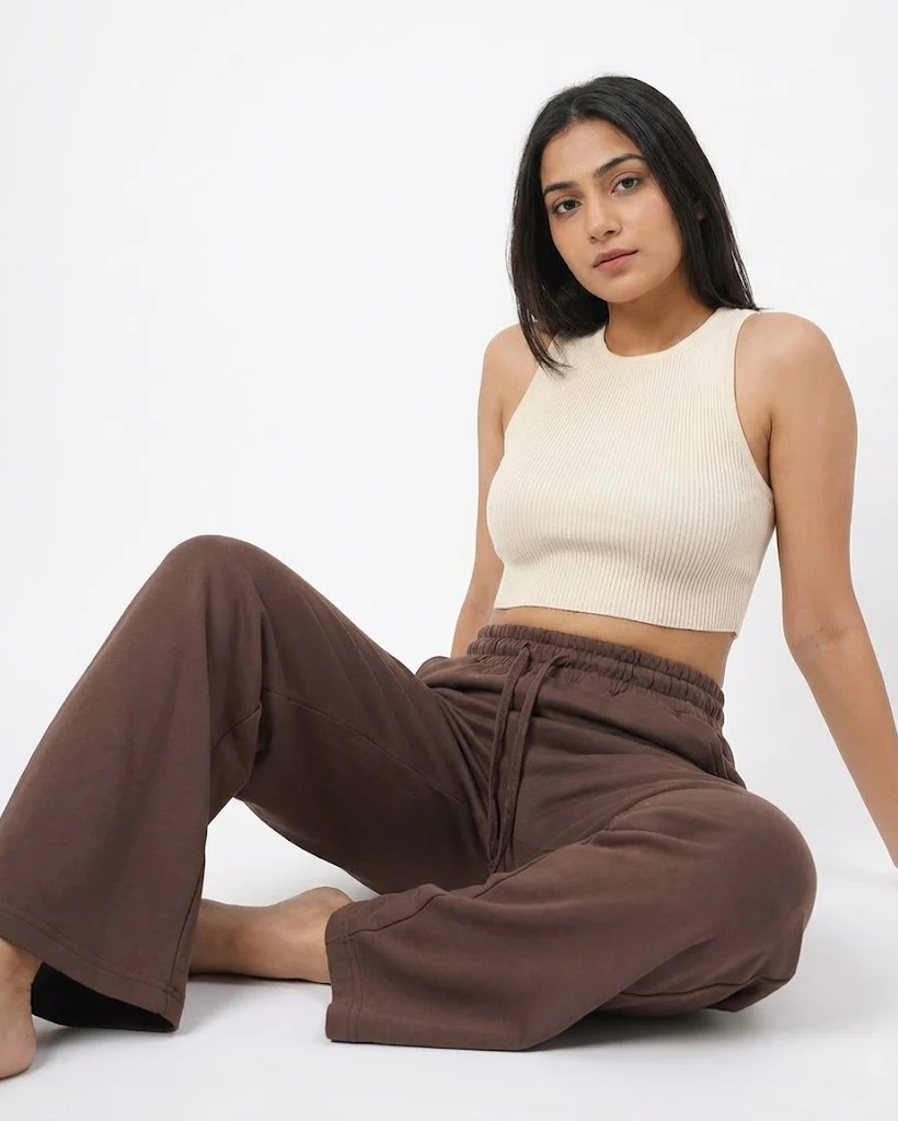 Brown Summer Melton Pants - Image 2