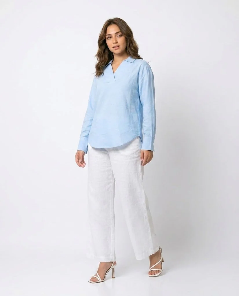 Women plain Casual Blouse - Image 2