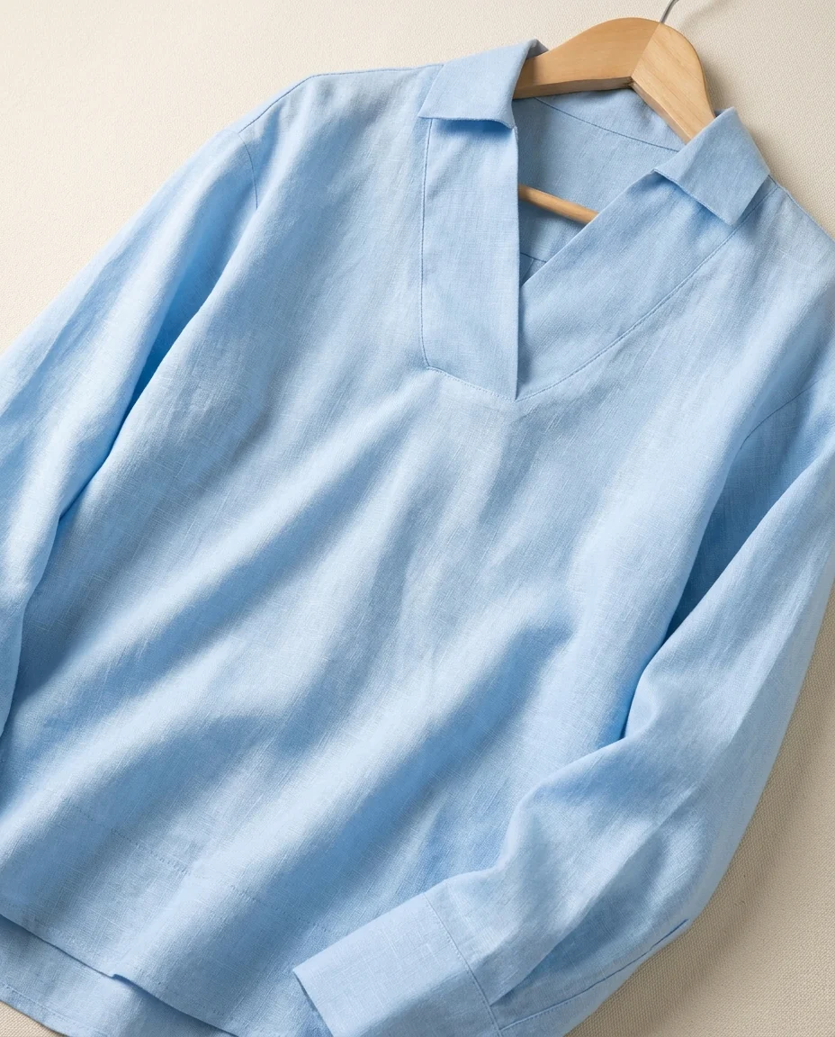Women plain Casual Blouse - Image 3