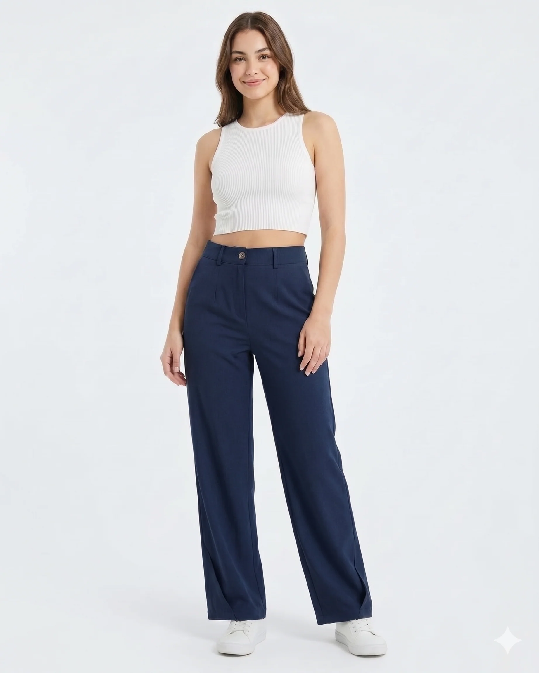 Women Plain Casual Pant - Image 9