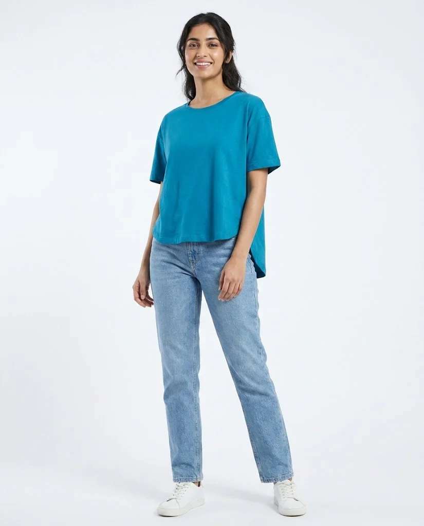Women Plain Dildoran Half-Sleeve T-Shirt - Image 3