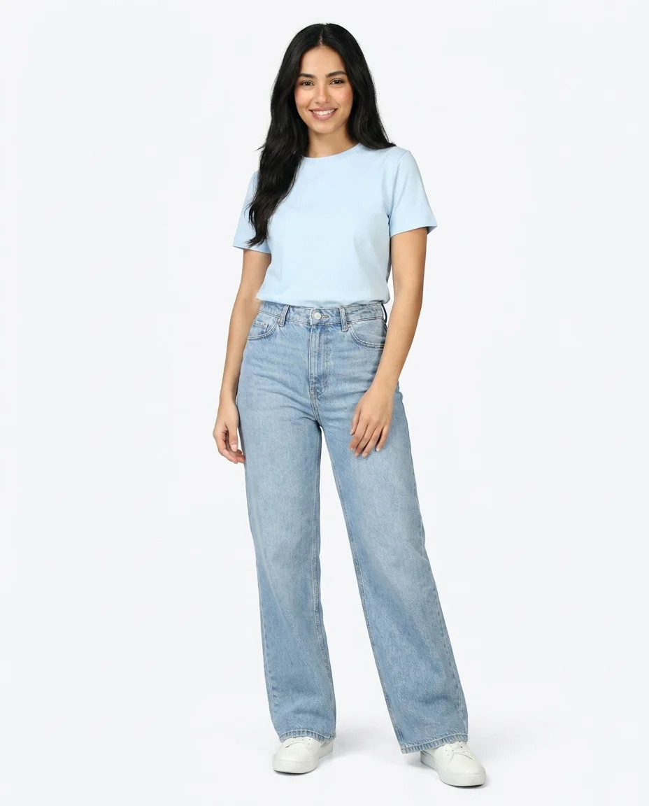 Women Plain Half Sleeves T-shirt - Image 3
