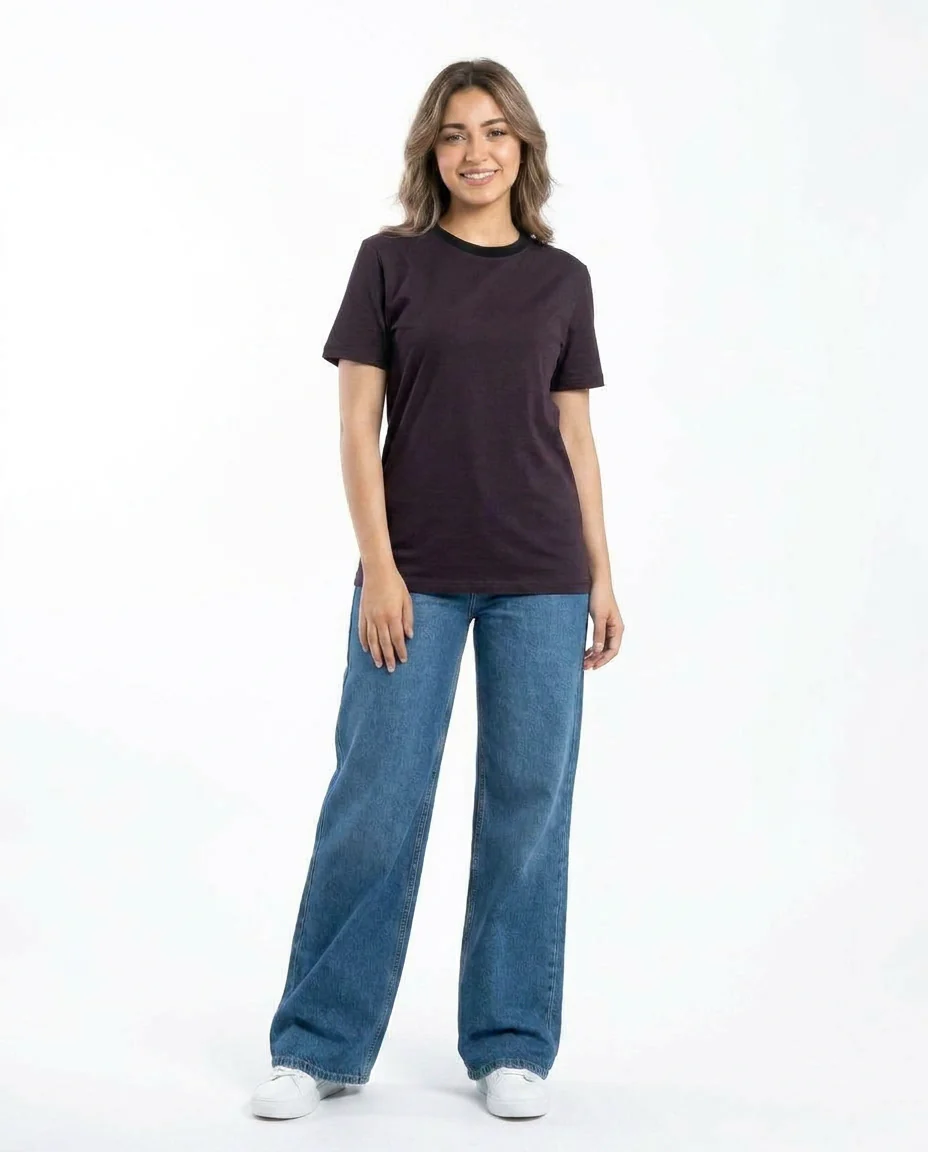 Women Plain Half Sleeves T-shirt - Image 7