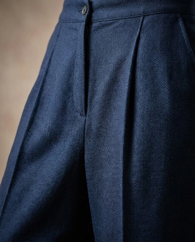 Wide Leg Pleated Pants - Image 3