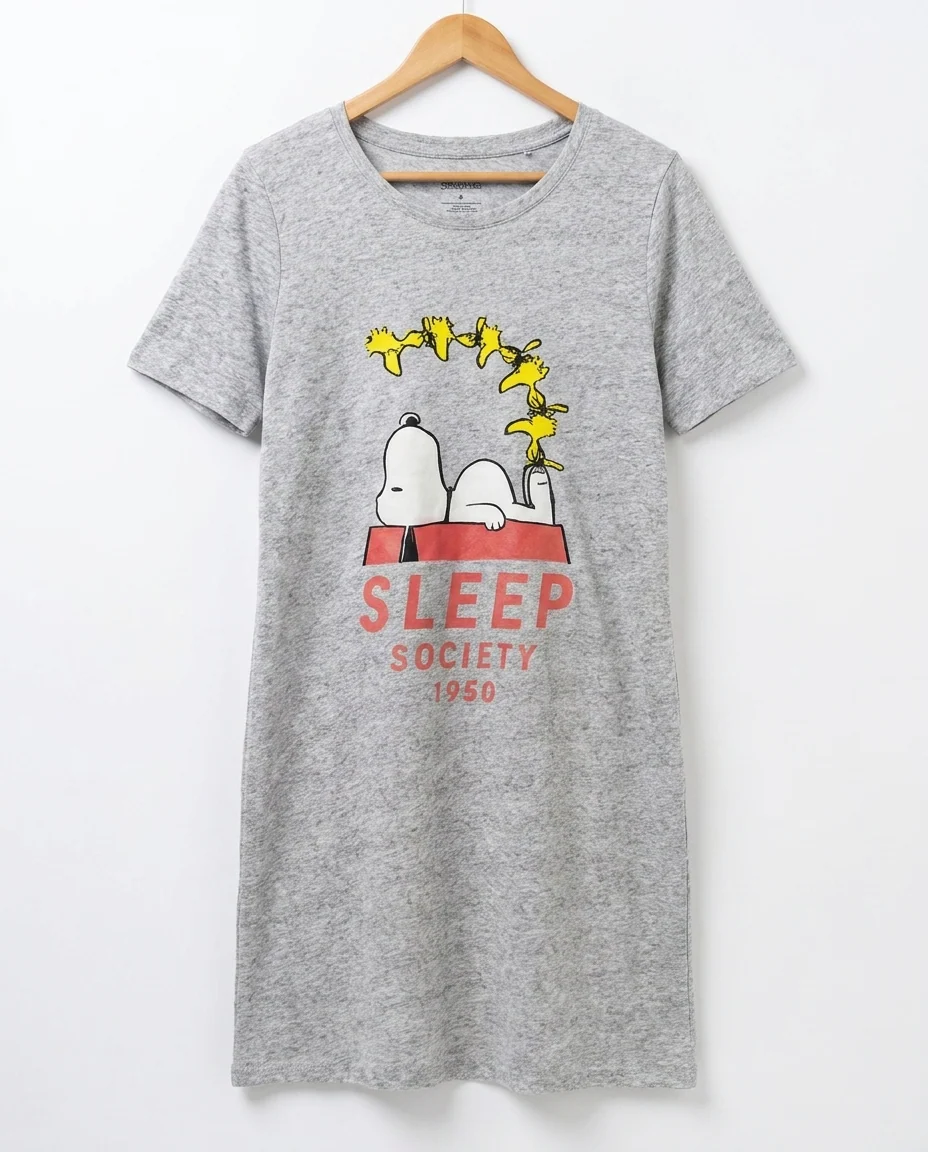Women Printed Half Sleeves Nightgown - Image 3