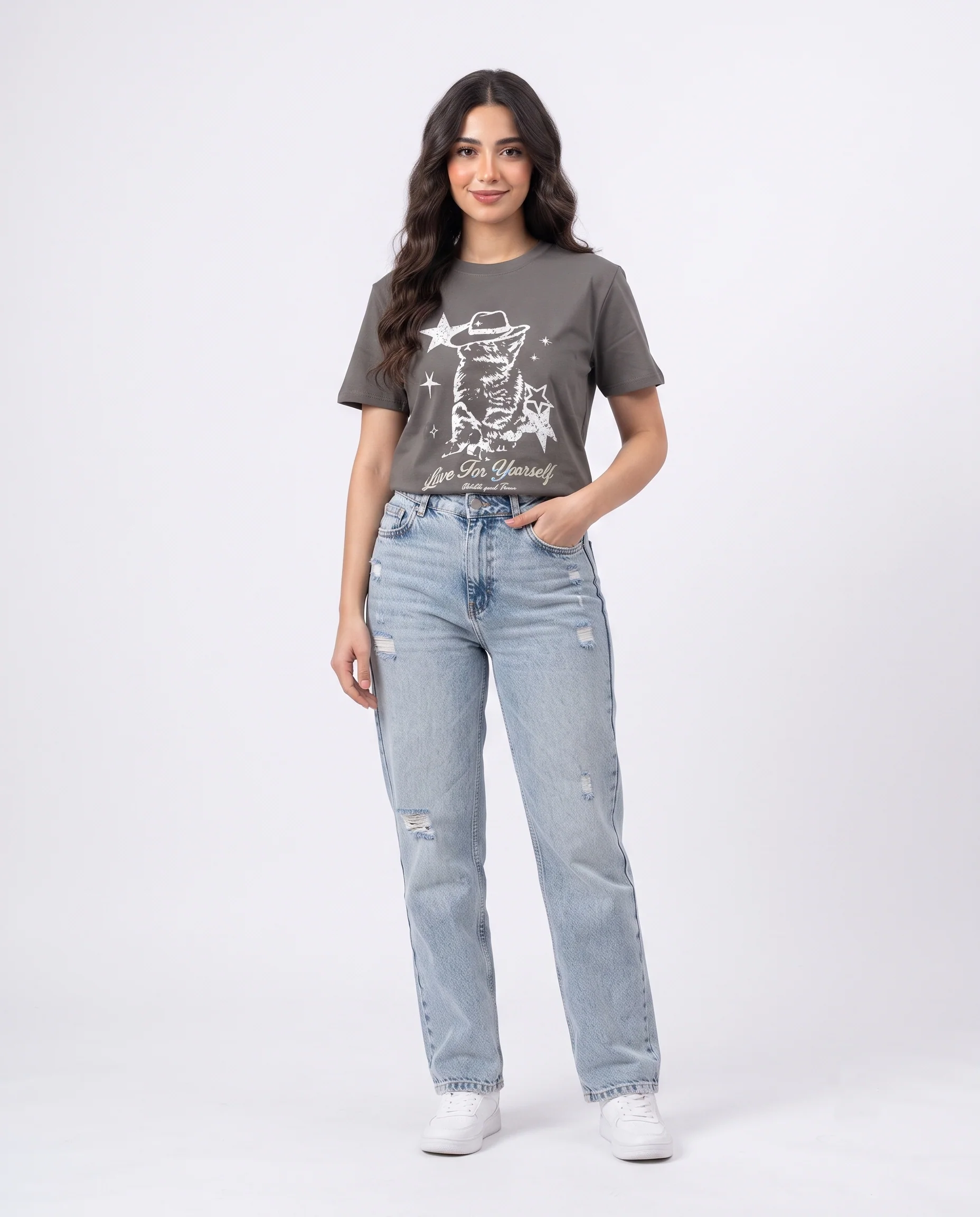 Women Printed Half Sleeves T-Shirt - Image 2