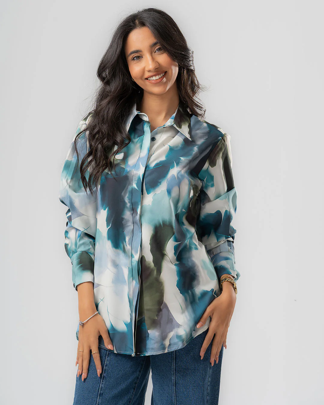 Women Printed Long Sleeves Blouse