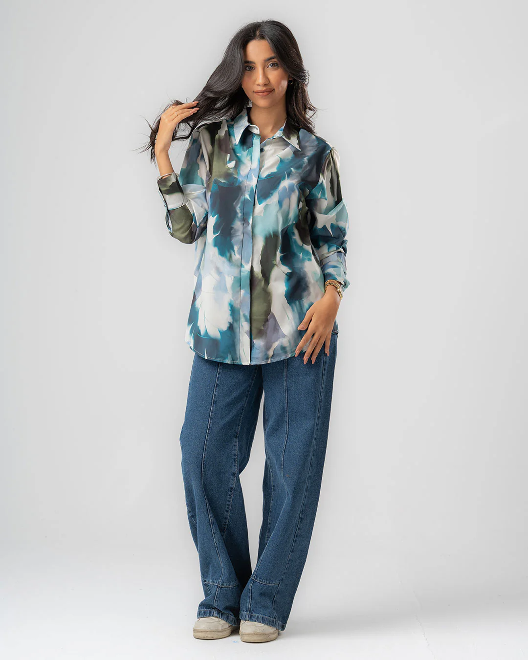 Women Printed Long Sleeves Blouse - Image 5