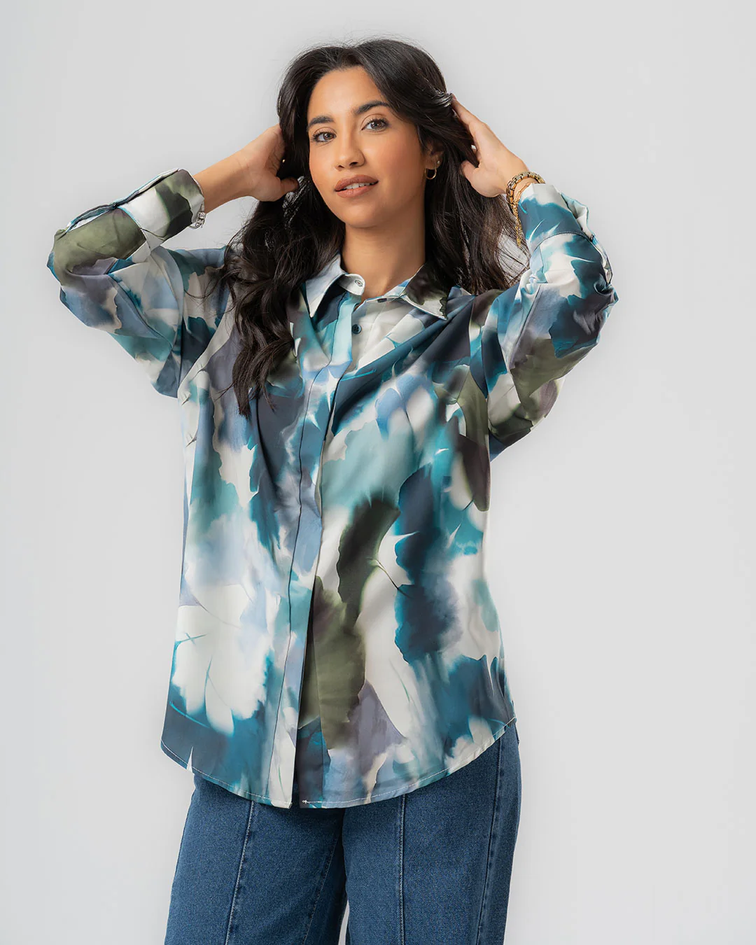 Women Printed Long Sleeves Blouse - Image 7