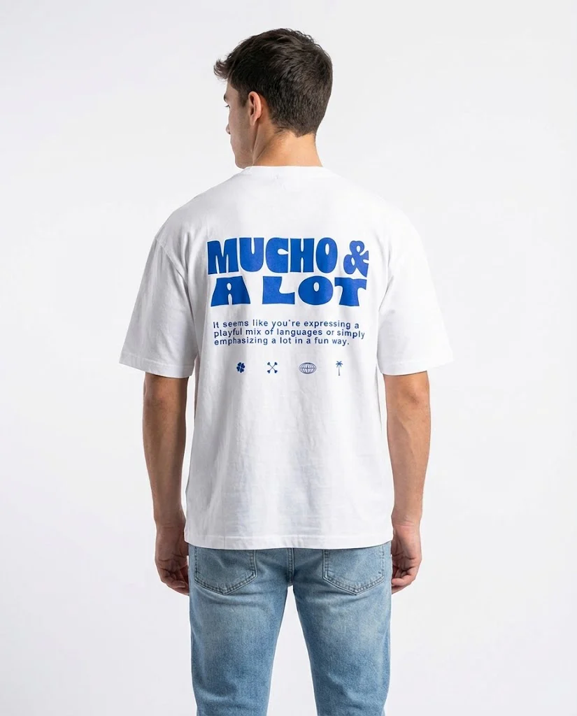 Men Oversized Printed Front & Back T-Shirt