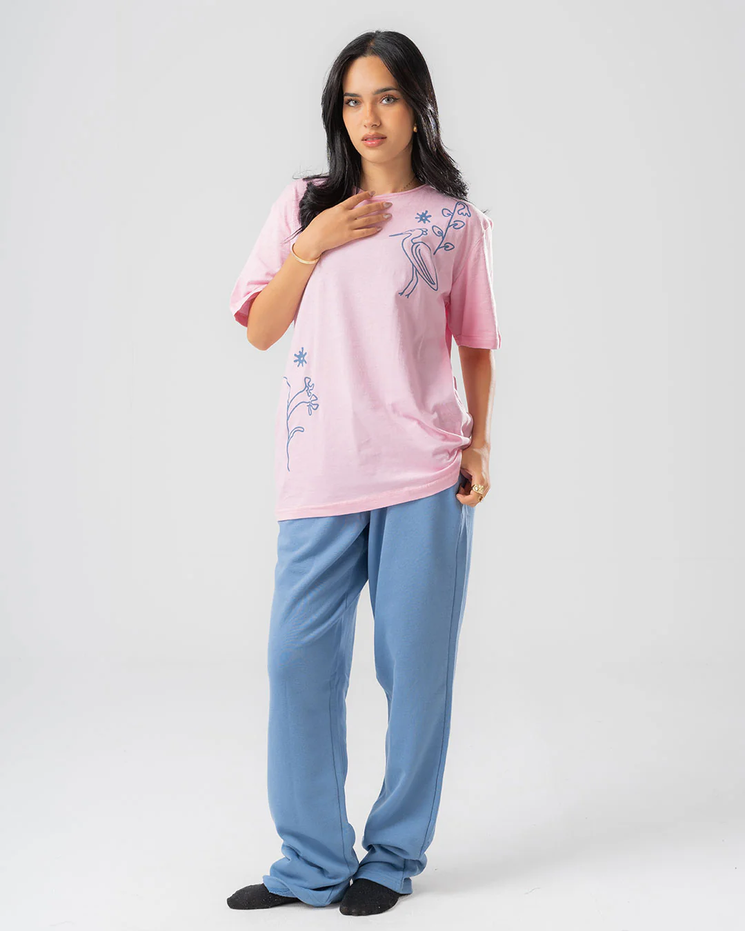 Women Printed PJ Set - Image 3